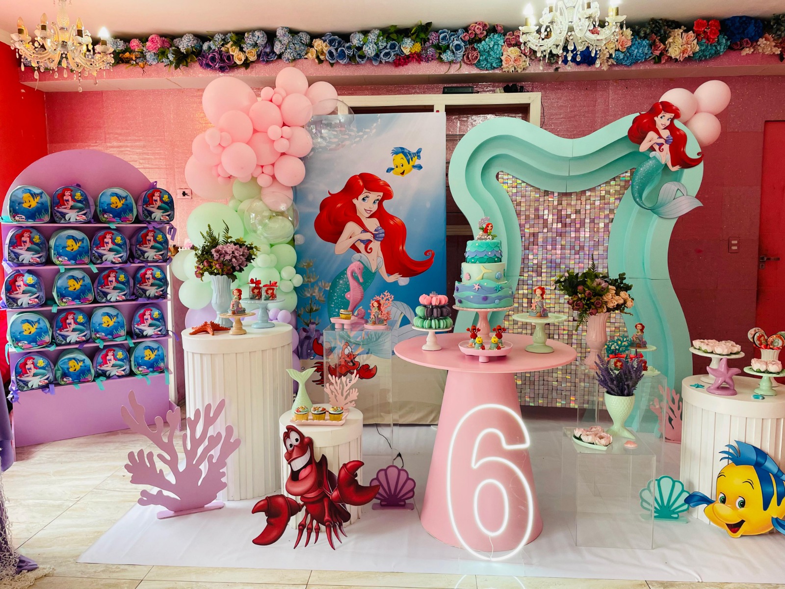 Decoração Pequena Sereia Casa Rosa